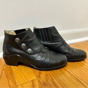 Ariat 3 Snap Spat Women’s Blackk Leather Chelsea Ankle Boots Size 5.5